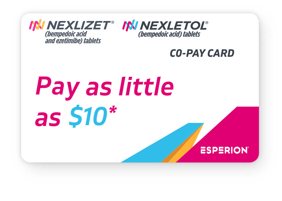 NEXLIZET & NEXLETOL CO-PAY CARD